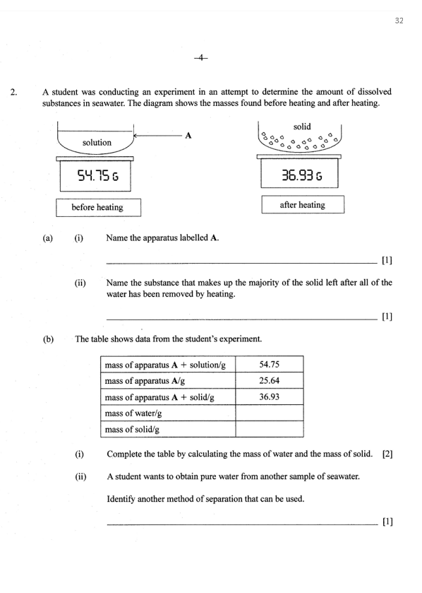 BGCSE Chemistry Workbook 2010 to 2024