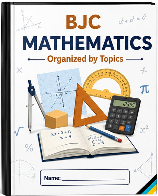BJC MATH WORKBOOK ORGANIZED BY TOPICS