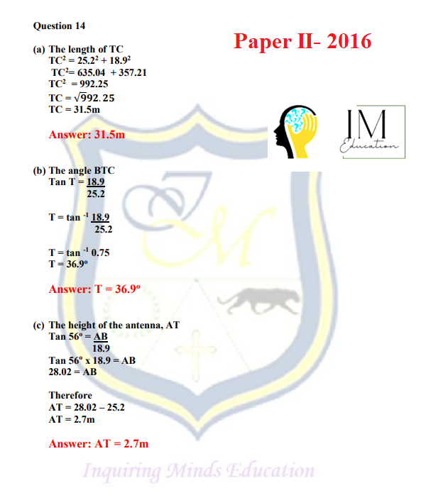 BGCSE Math Answer Key PDF (Downloadable Version) 2010 to 2020