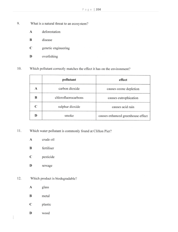 BGCSE Biology Workbook Papers (1& 2) ONLY