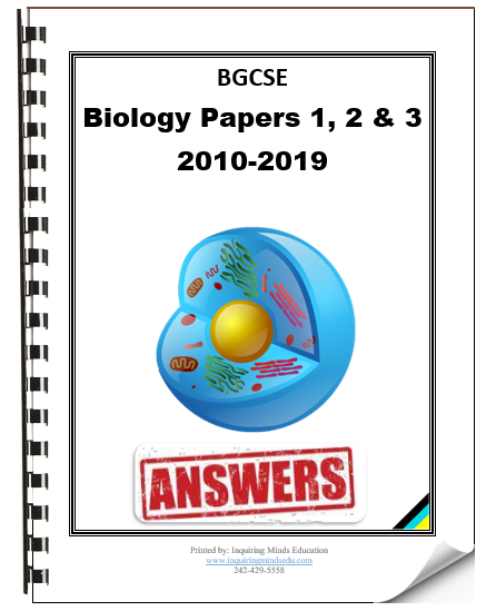 Answer Key: BGCSE Biology (2010-2022 papers 1,2 and, 3)