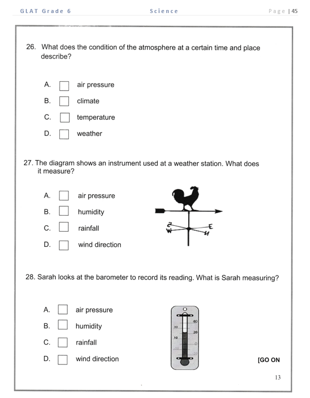 GLAT Grade 6 Workbook Set