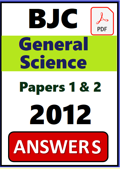 BJC General Science PDF Answers 2012