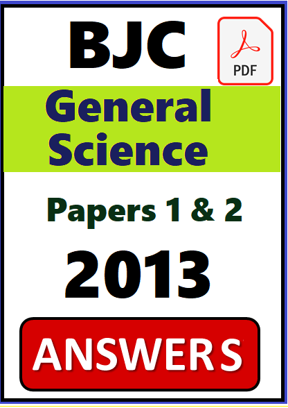 BJC General Science PDF Answers 2013