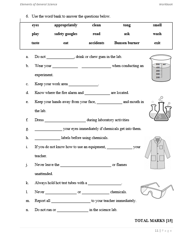 Elements of General Science Workbook