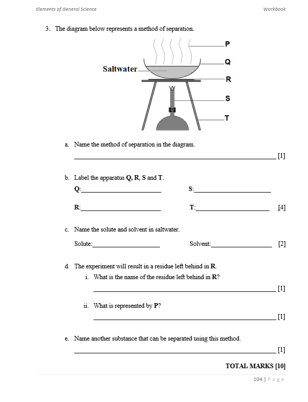 Elements of General Science Workbook