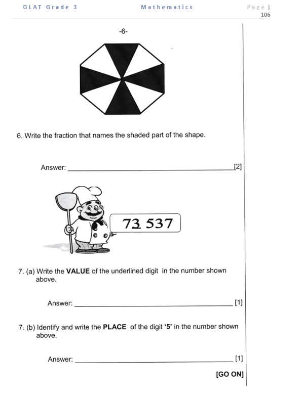 GLAT Grade 3 Mathematics