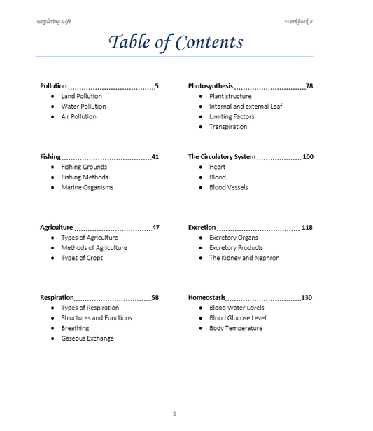 Exploring Life Workbook 2 (BIOLOGY)
