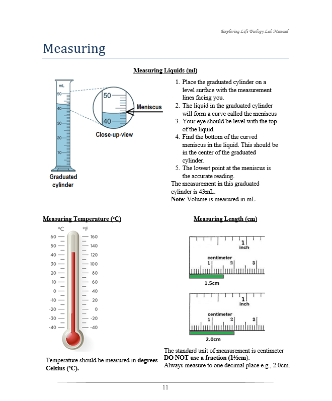 Exploring Life Lab Manual (BIOLOGY)