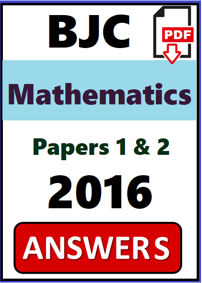 BJC Math PDF Answers 2016