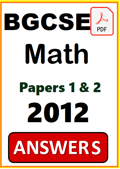 BGCSE Math 2012 Papers 1 and 2 PDF